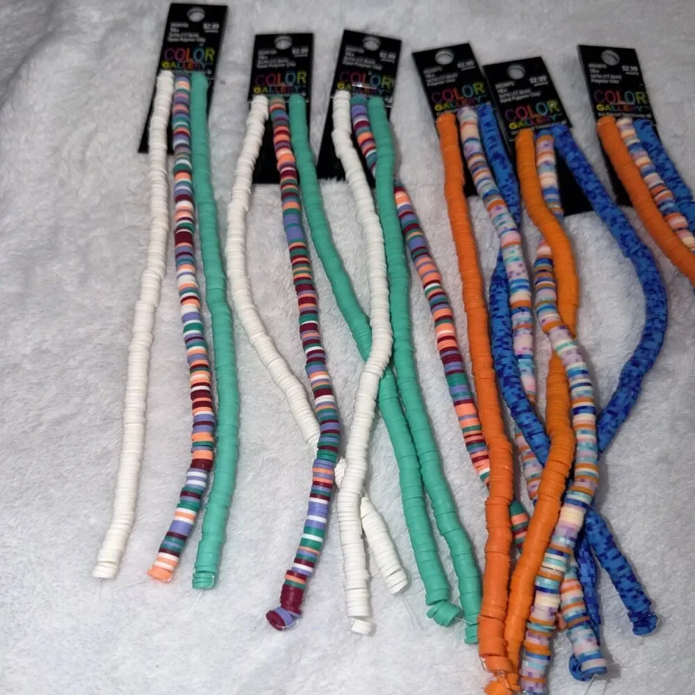 Vinyl Disc Beads 18 full strands of 200+ beads per strand New By Color Gallery